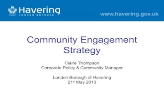 Havering Voluntary Sector Conference 2013 - LBH Community Engagement Presentation