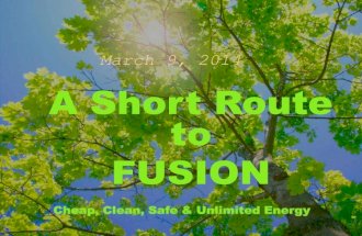 March 9 Focus Fusion NYC presentation