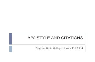 Apa style and citations