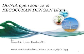 Dunia open source  & kecocokan dengan islam