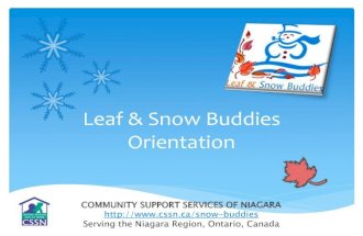Leaf snow buddies orientation slide share 2014