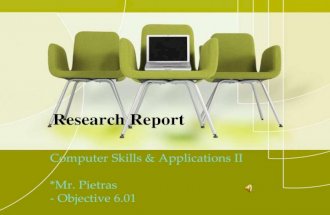 CSAII - 6.01 Research Report - Pietras