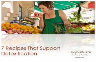 7 Recipes That Support Detoxification- Canyon Ranch