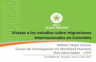 Estudios migratorios y maestria en colombia 2011