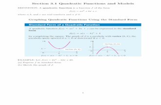 Quadratic functions and models