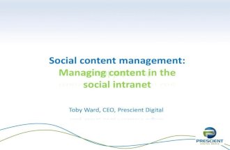 Social Intranet Content Management Webinar November 2014