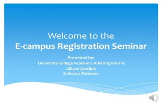 Ecampus Registration Seminar