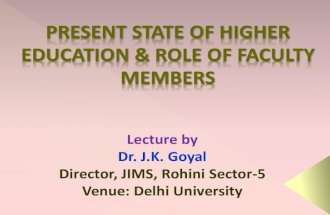 Present state of higher education