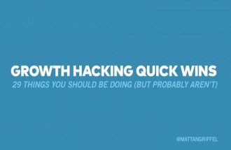 29 Growth Hacking Quick Wins