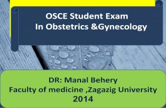 OSCE student exam in Obstetrics &Gynecology Zagazig University 2014