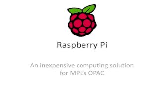 Raspberry Pi: OPACs at Messenger Public Library