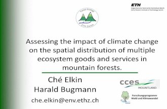 Assessing the impact of climate change on the spatial distribution of multiple ecosystem goods and services in mountain forests [Ché Elkin & Harald Bugmann]