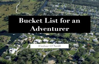 Bucket List for an Adventurer