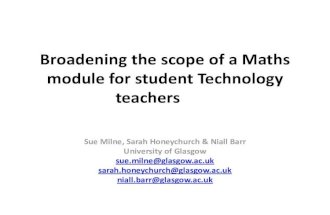 Broadening the scope of a Maths module for student Technology teachers