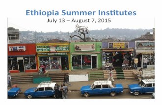 Tulane Payson Center for International Development: 2015 Ethiopia Global Development Summer Institute