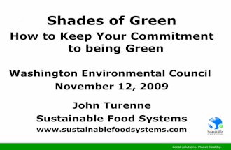 Shades of Green – Washington Environmental Council ( WEC Lecture)