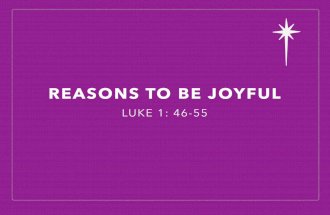 Reasons to be joyful