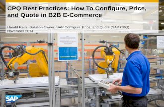 Harald Reitz, SAP, CPQ Best Practices: How To Configure, Price, and Quote in B2B E-Commerce