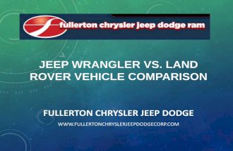 Jeep Wrangler Vs. Land Rover Vehicle Comparison