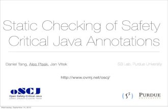 Static Checker for Safety-Critical Java Annotations