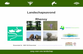 Presentatie landschapsavond Rhenoy