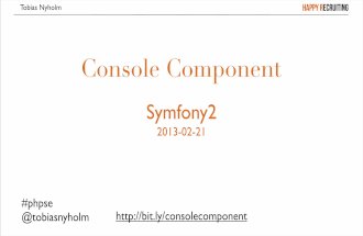 Symfony2 console component