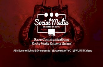 Social Media Summer School - Session 6 (social media tools)