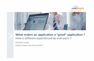 What makes an application a good Application (Eclipse Finance Day 2012 Zürich)