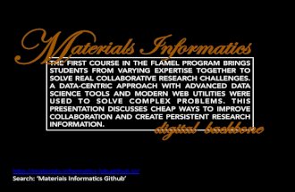 FLAMEL Materials Informatics Course Roundup