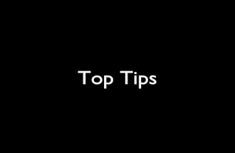 Pete Fraser - Top Tips (1)