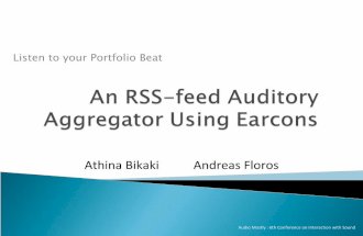 An RSS feed auditory aggregator using earcons