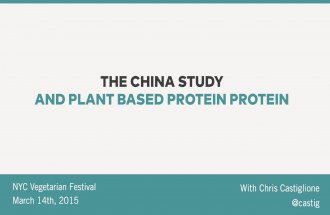 The China study and Plant Based Protein - NYC Vegetarian Food Festival 2015