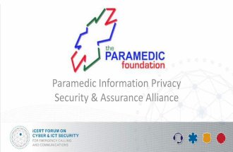 Paramedic Information Privacy Security and Assurance Alliance iCERT 2015