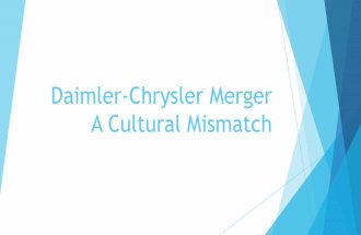 Daimler chrysler - a cultural mismatch