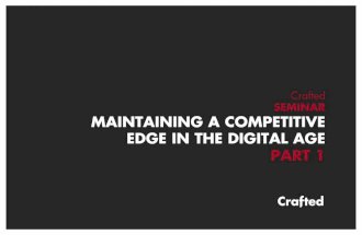 Maintaining the competitive edge in the digital age: Crafted IoD presentation