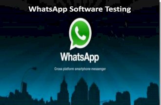 software testing on whatsapp