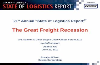Rosalyn Wilson from Delcan Corporation on ‘Examining the State of Supply Chain & Logistics – Riding Out the Recession’