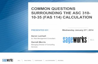Common questions surrounding the ASC 310 10-35 (FAS 114) calculation
