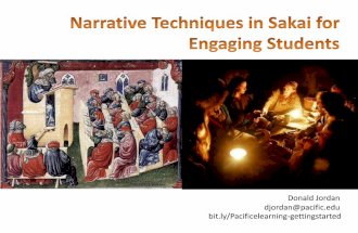 Narrative techniques in sakai for engaging students