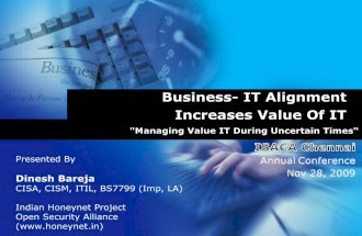 Business - IT Alignment Increases Value Of IT