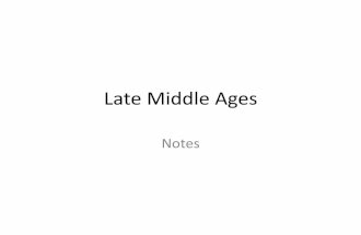 Late Middle Ages SOL Notes