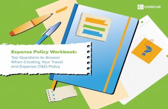 Expense Policy Workbook: Top Questions to Answer When Creating Your T&E Policy