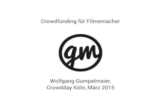 Crowdfunding für Filmemacher (Crowdday Köln 2015)