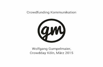 Crowdfunding Promotion (Crowdday Köln 2015)