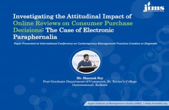 Attitudinal Impact of Online Reviews on Consumer Purchase Decisions
