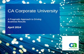 Ca technologies corporate university case study