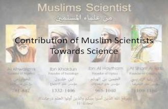 Contribution of muslim scientists towards science