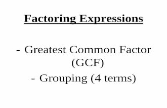 Factoring GCF and Grouping
