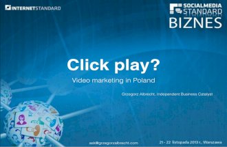 Click play? - video marketing in Poland by grzegorzalbrecht.com