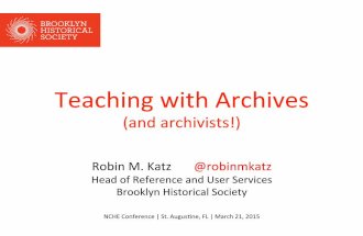 Teaching with Archives (and archivists!)